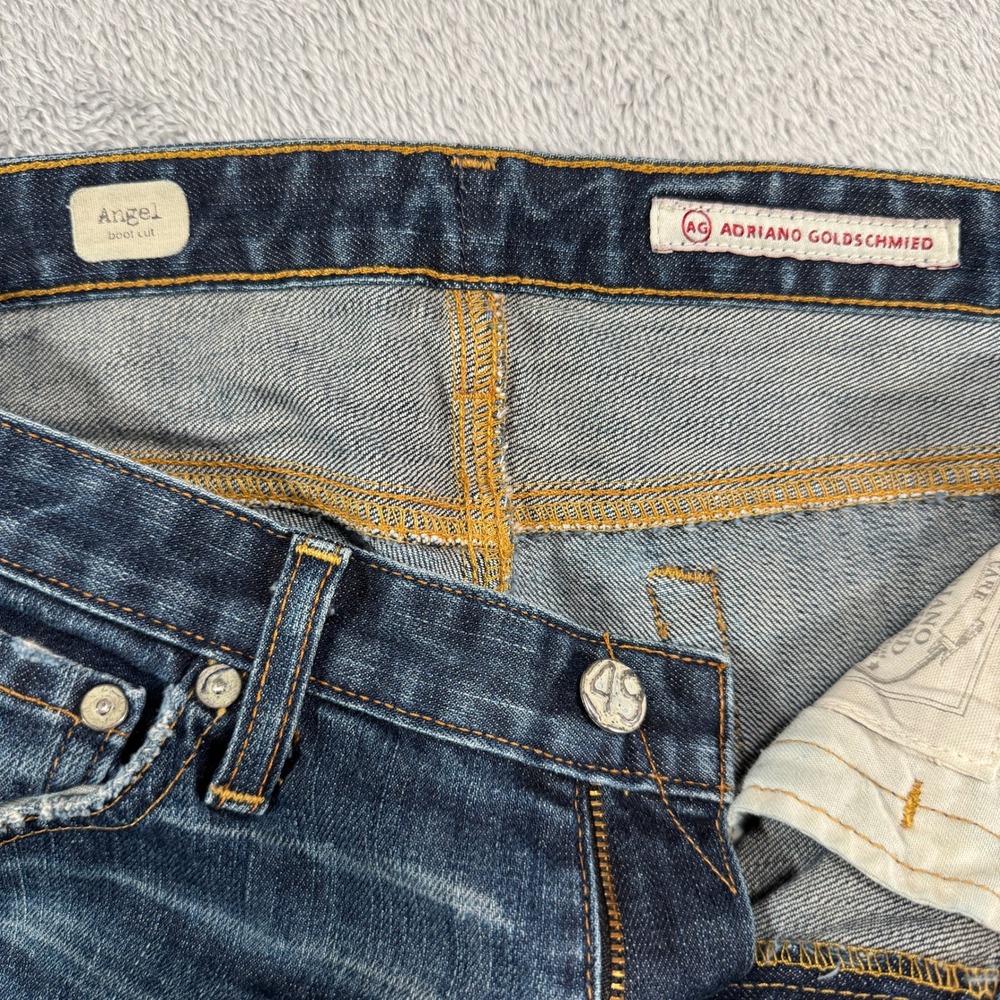 AG Adriano Goldschmied The Angel Bootcut Jean Women 28R Dark Wash Y2K Low Rise - Picture 11 of 16